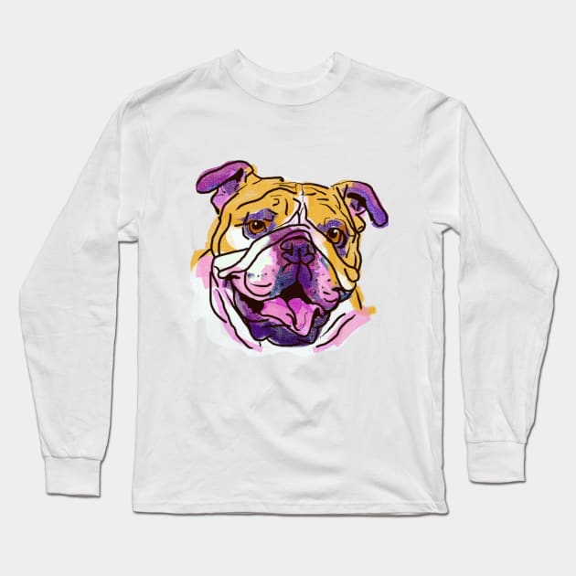 The Bulldog Love of My Life Long Sleeve T-Shirt by lalanny